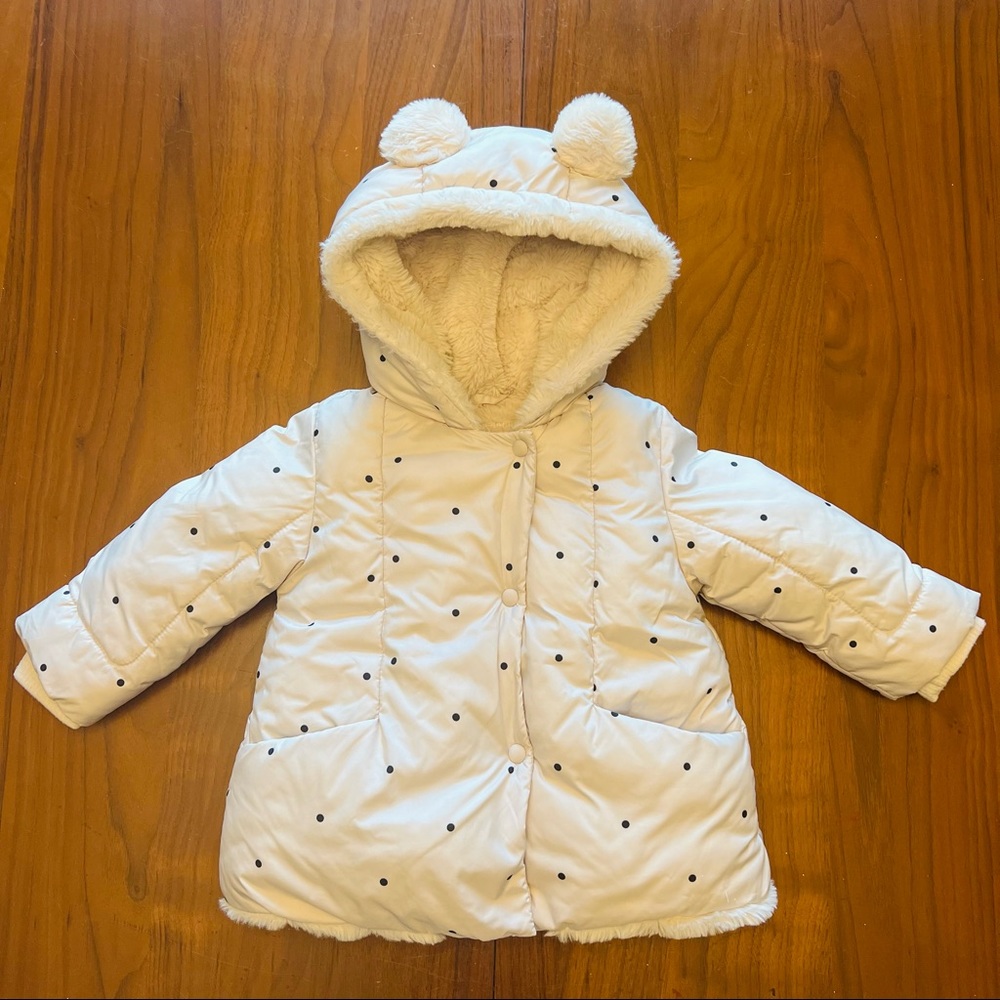 Toddler Girl Hooded Winter Coat Size 12-18M